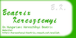 beatrix keresztenyi business card