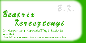 beatrix keresztenyi business card